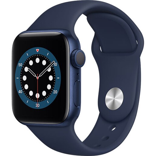 APPLE Watch Series 6, 44mm Blue Aluminium Case, Deep Navy Sport Band APPLE Watch Series 6, 44mm Blue Aluminium Case, Deep Navy Sport Band