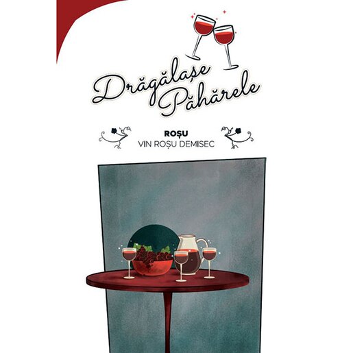 Vin rosu demisec Jidvei Dragalase Paharele, 10L, Bag in Box Vin rosu demisec Jidvei Dragalase Paharele, 10L, Bag in Box