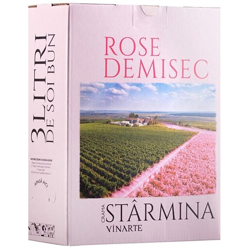 Vin rose demisec VINARTE CASTEL STARMINA, 3L, Bag in Box Vin rose demisec VINARTE CASTEL STARMINA, 3L, Bag in Box