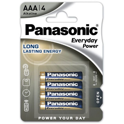 Baterii PANASONIC Everyday Power LR03/AAA, 4 bucati Baterii PANASONIC Everyday Power LR03/AAA, 4 bucati