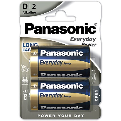 Baterii PANASONIC Everyday Power LR20/D, 2 bucati Baterii PANASONIC Everyday Power LR20/D, 2 bucati