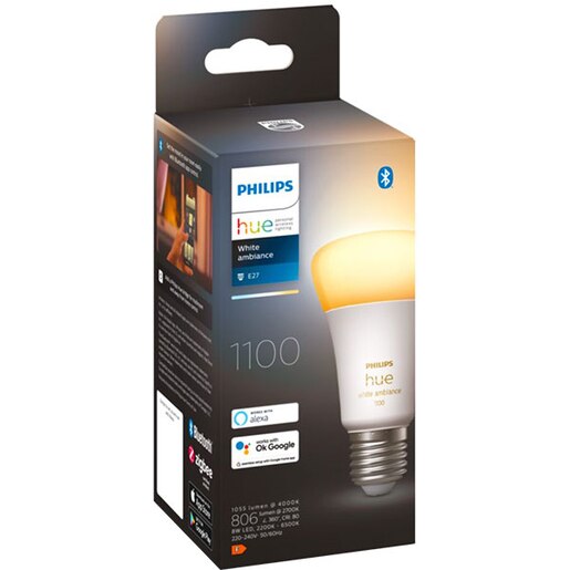Bec LED Smart PHILIPS Hue 8719514291119, E27, 8W, 1100lm, lumina calda Bec LED Smart PHILIPS Hue 8719514291119, E27, 8W, 1100lm, lumina calda