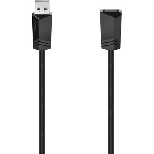Cablu extensie USB 2.0 HAMA 200619, 1.5m, negru Cablu extensie USB 2.0 HAMA 200619, 1.5m, negru
