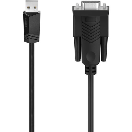 Cablu convector USB 2.0 - Serial HAMA 200622, 1.5m, negru Cablu convector USB 2.0 - Serial HAMA 200622, 1.5m, negru