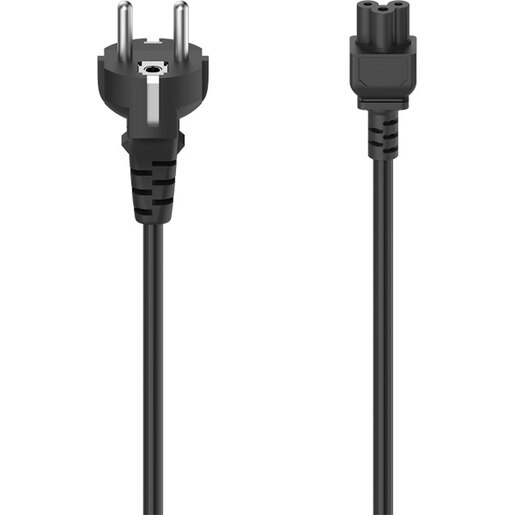 Cablu de alimentare cu 3 pini HAMA 200735, 1.5m, negru Cablu de alimentare cu 3 pini HAMA 200735, 1.5m, negru