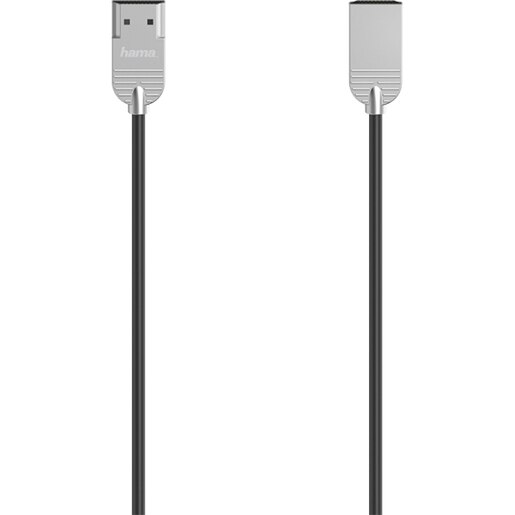 Cablu HDMI HAMA 205021, 2m, placat aur, argintiu Cablu HDMI HAMA 205021, 2m, placat aur, argintiu