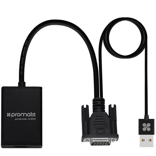 Adaptor VGA-HDMI PROMATE proLink-V2H, negru Adaptor VGA-HDMI PROMATE proLink-V2H, negru
