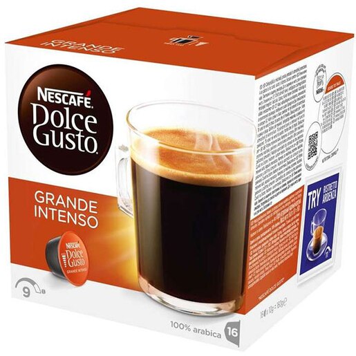 Capsule cafea NESCAFE Grand Intenso, compatibile Dolce Gusto, 16 capsule, 160g Capsule cafea NESCAFE Grand Intenso, compatibile Dolce Gusto, 16 capsule, 160g