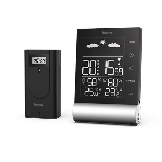 Statie meteo HAMA Black Line 00186417, negru Statie meteo HAMA Black Line 00186417, negru
