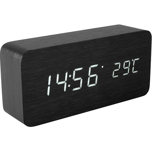 Ceas cu alarma HOME OC 04, Afisaj alb, negru Ceas cu alarma HOME OC 04, Afisaj alb, negru