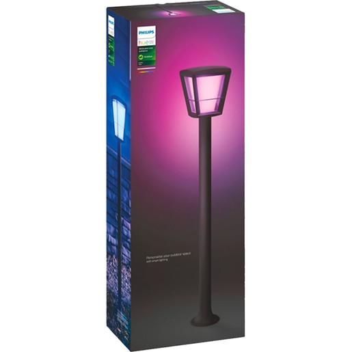 Stalp iluminat smart PHILIPS Hue 8718696170601, 15W, 1150lm, IP44, RGB, negru Stalp iluminat smart PHILIPS Hue 8718696170601, 15W, 1150lm, IP44, RGB, negru