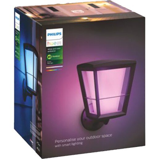 Aplica LED smart PHILIPS Hue 8718696170571, 15W, 1150lm, IP44, RGB, negru Aplica LED smart PHILIPS Hue 8718696170571, 15W, 1150lm, IP44, RGB, negru