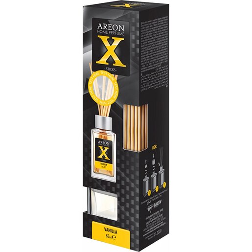 Odorizant cu betisoare AREON Home Perfume X Version Vanilla, 85ml Odorizant cu betisoare AREON Home Perfume X Version Vanilla, 85ml