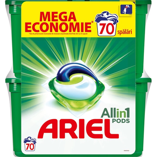 Detergent capsule ARIEL All in One PODS Mountain Spring, 70 spalari Detergent capsule ARIEL All in One PODS Mountain Spring, 70 spalari