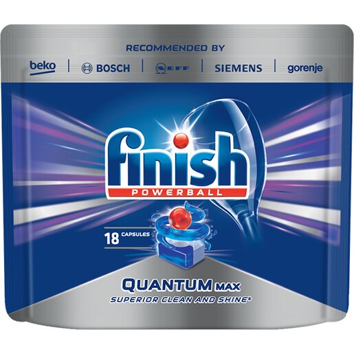 Detergent pentru masina de spalat vase FINISH Quantum, 18 tablete Detergent pentru masina de spalat vase FINISH Quantum, 18 tablete