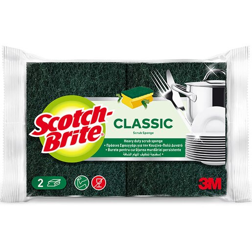 Burete de vase cu protectie unghii SCOTCH-BRITE MMBU1900, 2 bucati Burete de vase cu protectie unghii SCOTCH-BRITE MMBU1900, 2 bucati