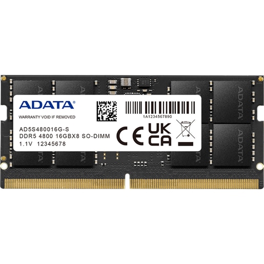 Memorie laptop ADATA, 16GB DDR5, 4800MHz, CL40, AD5S480016G-S Memorie laptop ADATA, 16GB DDR5, 4800MHz, CL40, AD5S480016G-S
