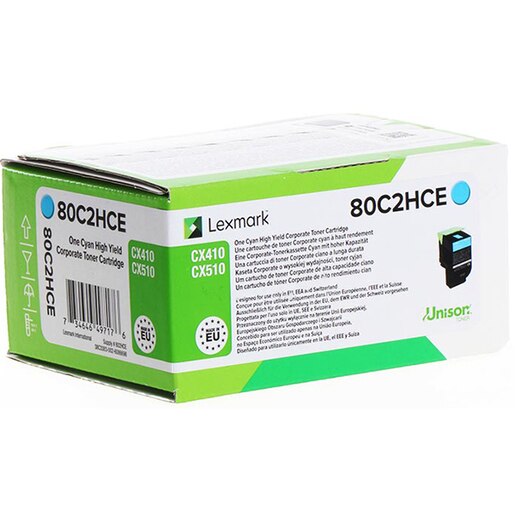 Toner original LEXMARK 802HCE 80C2HCE Corporate, cyan Toner original LEXMARK 802HCE 80C2HCE Corporate, cyan