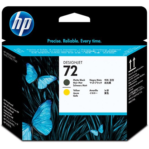 Cap imprimare original HP 72 (C9384A), negru mat, galben Cap imprimare original HP 72 (C9384A), negru mat, galben