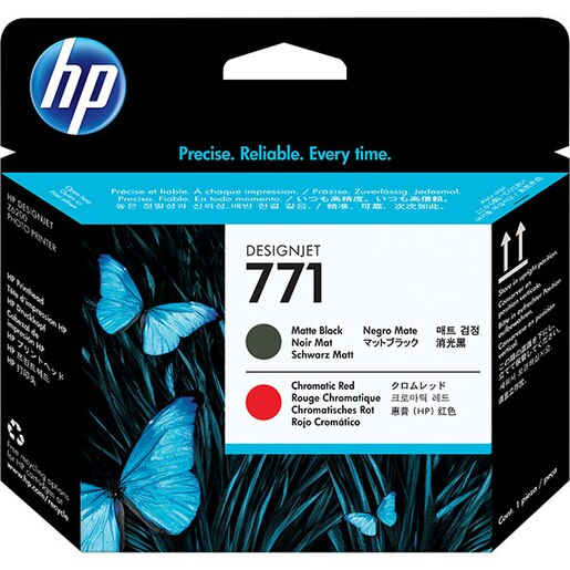 Cap imprimare original HP 771 (CE017A), negru mat, rosu Cap imprimare original HP 771 (CE017A), negru mat, rosu