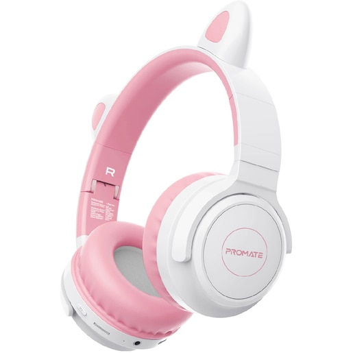 Casti pentru copii PROMATE Panda, Bluetooth, On-ear, Microfon, roz Casti pentru copii PROMATE Panda, Bluetooth, On-ear, Microfon, roz