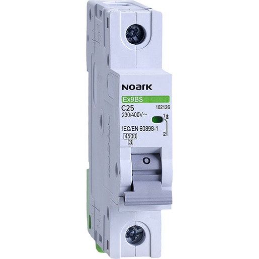 Siguranta automata modulara NOARK 102126, 1P, 25A, curba C Siguranta automata modulara NOARK 102126, 1P, 25A, curba C