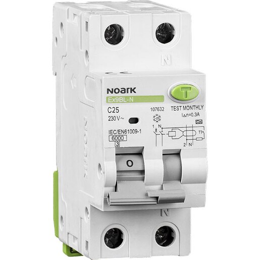 Siguranta automata diferentiala NOARK 107632, 1P + ND, 25A, curba C Siguranta automata diferentiala NOARK 107632, 1P + ND, 25A, curba C