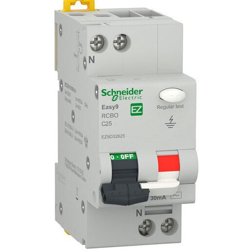 Siguranta automata diferentiala SCHNEIDER EZ9D32625, 1P + ND, 25A, curba C Siguranta automata diferentiala SCHNEIDER EZ9D32625, 1P + ND, 25A, curba C