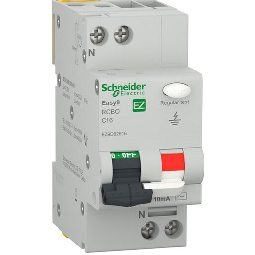 Siguranta automata diferentiala SCHNEIDER EZ9D62616, 1P + ND, 16A, curba C Siguranta automata diferentiala SCHNEIDER EZ9D62616, 1P + ND, 16A, curba C