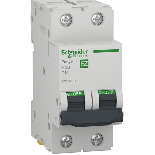 Siguranta automata modulara SCHNEIDER EZ9F32216, 2P, 16A, curba C Siguranta automata modulara SCHNEIDER EZ9F32216, 2P, 16A, curba C