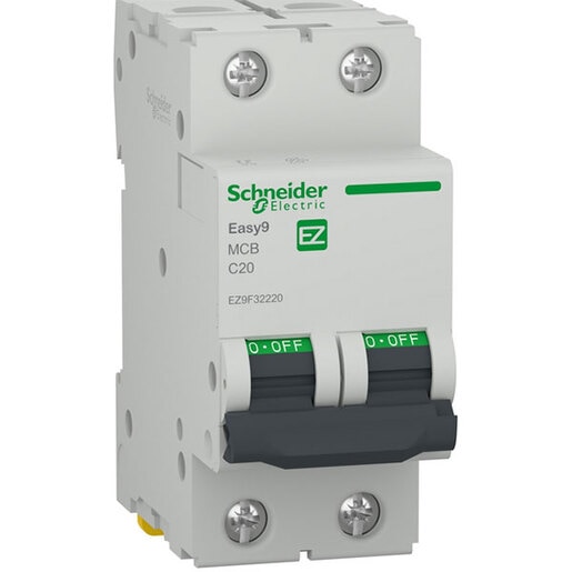 Siguranta automata modulara SCHNEIDER EZ9F32220, 2P, 20A, curba C Siguranta automata modulara SCHNEIDER EZ9F32220, 2P, 20A, curba C