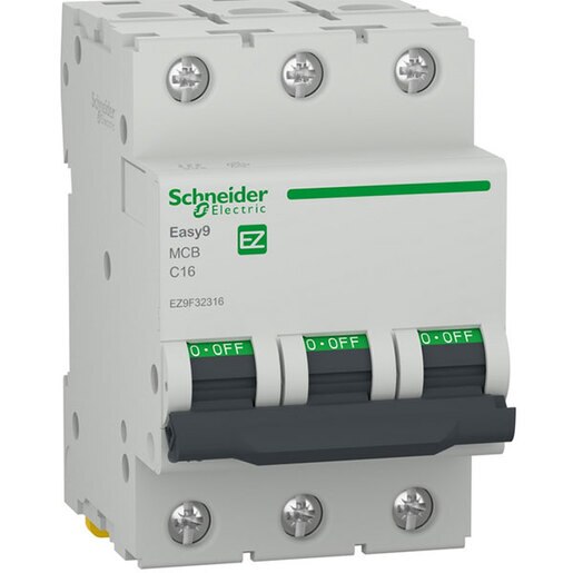 Siguranta automata modulara SCHNEIDER EZ9F32316, 3P, 16A, curba C Siguranta automata modulara SCHNEIDER EZ9F32316, 3P, 16A, curba C