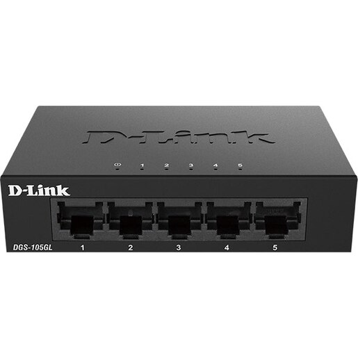 Switch D-LINK DGS-105GL, 5 porturi Gigabit, negru Switch D-LINK DGS-105GL, 5 porturi Gigabit, negru