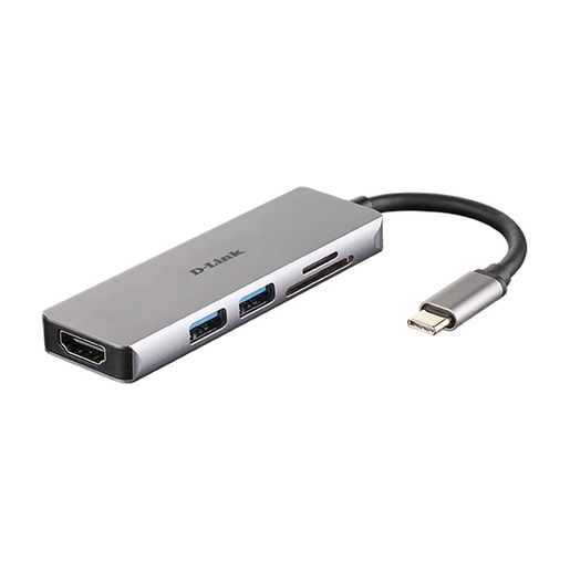 Hub USB Type-C D-LINK DUB-M530, USB 3.0, HDMI, SD/microSD, gri Hub USB Type-C D-LINK DUB-M530, USB 3.0, HDMI, SD/microSD, gri