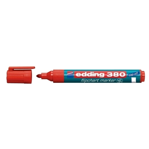 Marker pentru flipchart EDDING 380, 1.5-3 mm, rosu Marker pentru flipchart EDDING 380, 1.5-3 mm, rosu