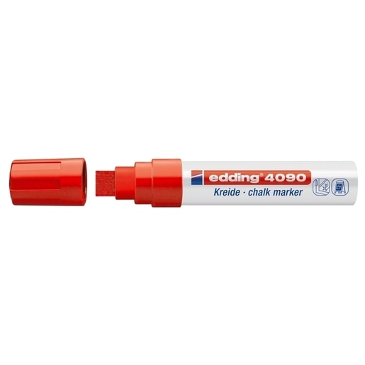 Marker pentru sticla EDDING 4090, 4-15 mm, corp metalic, rosu Marker pentru sticla EDDING 4090, 4-15 mm, corp metalic, rosu