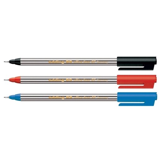 Liner EDDING Office 89, fetru, 0.3 mm, 3 culori (negru, rosu, albastru) Liner EDDING Office 89, fetru, 0.3 mm, 3 culori (negru, rosu, albastru)