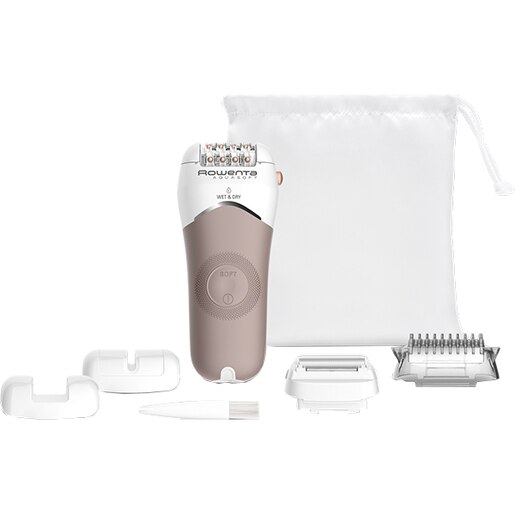 Epilator ROWENTA Aqua Soft EP4930F0, 24 pensete, 2 viteze, 6 accesorii, Wet&Dry, acumulator, alb-argintiu Epilator ROWENTA Aqua Soft EP4930F0, 24 pensete, 2 viteze, 6 accesorii, Wet&Dry, acumulator, alb-argintiu
