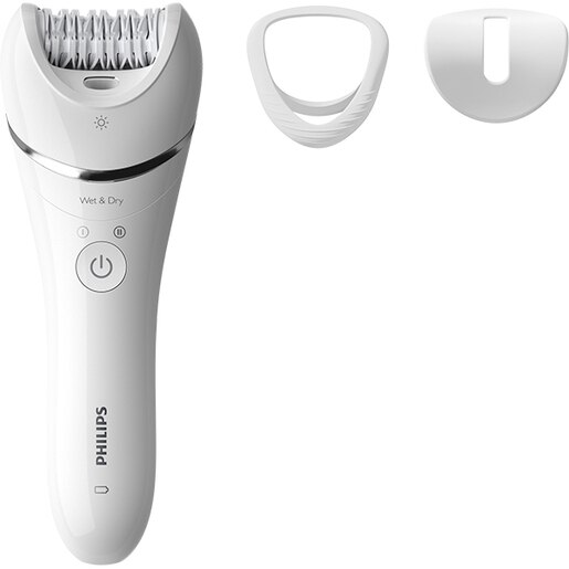Epilator PHILIPS Series 8000 BRE700/00, 32 pensete, 2 viteze, 3 acesorii, Wet&Dry, Opti-light, alb Epilator PHILIPS Series 8000 BRE700/00, 32 pensete, 2 viteze, 3 acesorii, Wet&Dry, Opti-light, alb