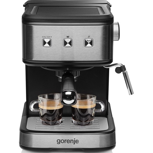 Espressor manual GORENJE ESCM12MBK, 1.5l, 850W, 15 bar, sistem Cappuccino, negru-argintiu Espressor manual GORENJE ESCM12MBK, 1.5l, 850W, 15 bar, sistem Cappuccino, negru-argintiu