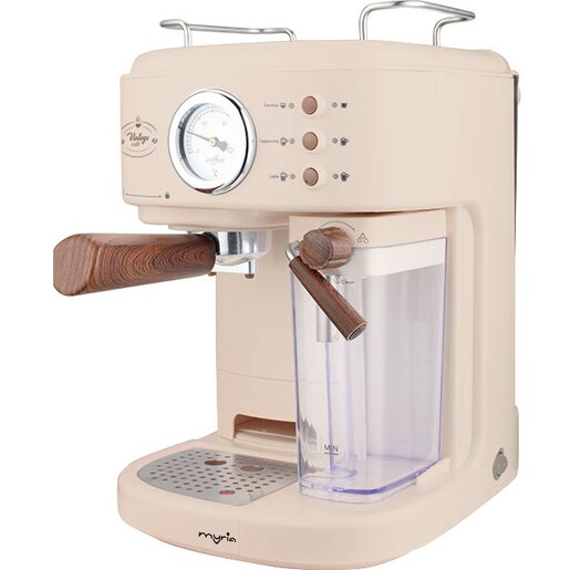 Espressor manual MYRIA MY4443BG, 1.5l, 1250W, 15 bar, crem-maro Espressor manual MYRIA MY4443BG, 1.5l, 1250W, 15 bar, crem-maro