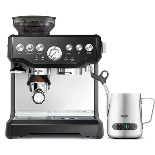Espressor manual SAGE BES875BKS, 2l, 1850W, 15 bar, sistem Thermocoil, negru-argintiu Espressor manual SAGE BES875BKS, 2l, 1850W, 15 bar, sistem Thermocoil, negru-argintiu