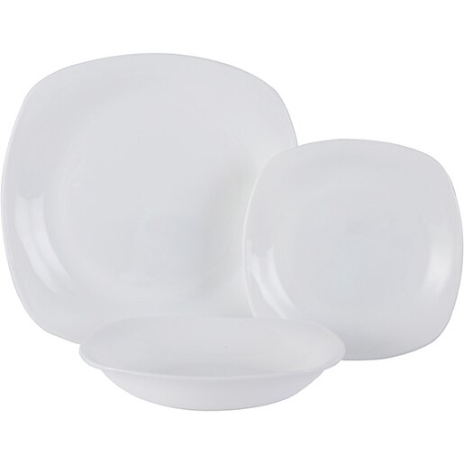 Set de masa MYRIA MC4003, 18 piese, sticla opal, alb Set de masa MYRIA MC4003, 18 piese, sticla opal, alb