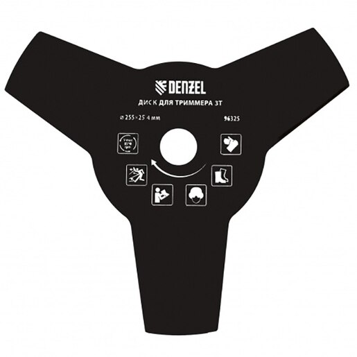 Disc trimmer DENZEL 963257, 255 x 25.4 mm, grosime 1.6 mm, 3 lame, otel Disc trimmer DENZEL 963257, 255 x 25.4 mm, grosime 1.6 mm, 3 lame, otel