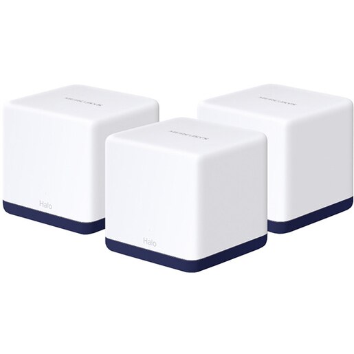 Sistem Wi-Fi Mesh MERCUSYS Halo H50G AC1900, Dual-Band 600 + 1300 Mbps, 3 buc, alb Sistem Wi-Fi Mesh MERCUSYS Halo H50G AC1900, Dual-Band 600 + 1300 Mbps, 3 buc, alb