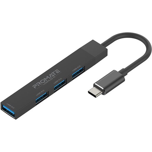 Hub USB PROMATE LiteHub-4, USB 3.0, negru Hub USB PROMATE LiteHub-4, USB 3.0, negru