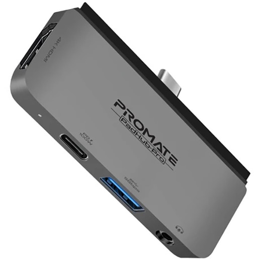 Hub USB PROMATE Padhub-Pro PD100W, USB 3.0, HDMI, Jack 3.5 mm, gri Hub USB PROMATE Padhub-Pro PD100W, USB 3.0, HDMI, Jack 3.5 mm, gri