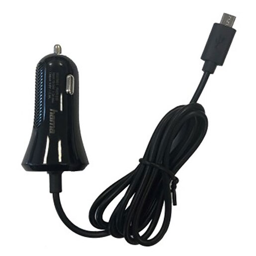 Incarcator auto HAMA 210501, MicroUSB, negru Incarcator auto HAMA 210501, MicroUSB, negru