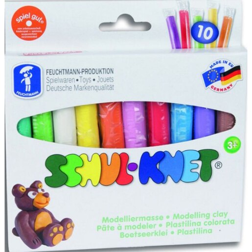 Plastilina FEUCHTMANN, 180g, 10 culori Plastilina FEUCHTMANN, 180g, 10 culori