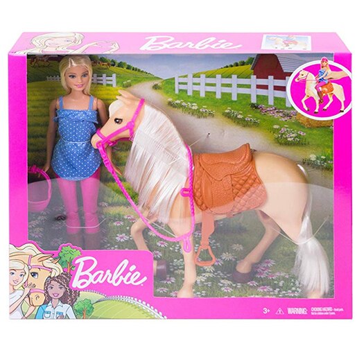 Set BARBIE Papusa si cal MTFXH13, 3 ani+, multicolor Set BARBIE Papusa si cal MTFXH13, 3 ani+, multicolor
